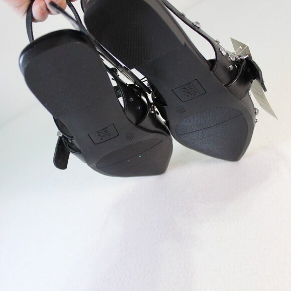 No Boundaries Studded Sling Back Pointed Toe Flats Shoes Women's Black - Picture 5 of 5